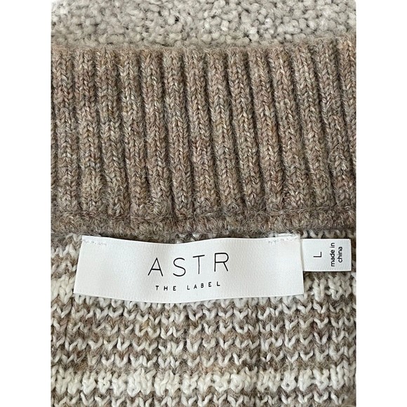 ASTR THE LABEL Taupe-White Check Knit Mini Skirt Size Large NWOT - Picture 5 of 8